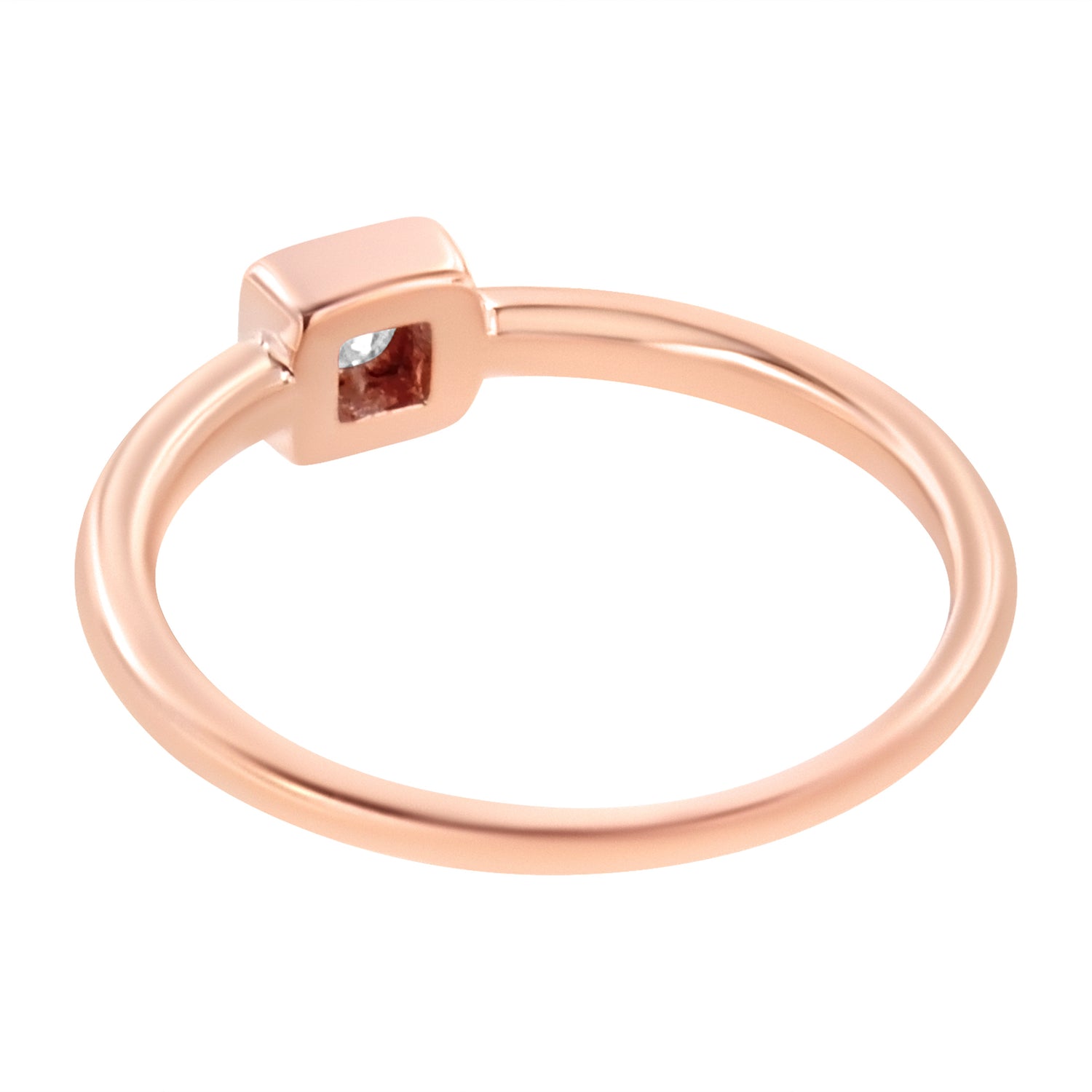 14K Rose Gold Plated .925 Sterling Silver 1/20 cttw Miracle Set Diamond Promise Ring (J-K Color, I1-I2 Clarity) - Size 6 by Bids.com