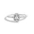 14K White Gold 1/5 Cttw Diamond Oval Shape With Halo Engagement Ring (H-I Color, I1-I2 Clarity) - Size 7 by Bids.com