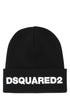 Dsquared Men Black Wool Beanie Hat by Luosophy
