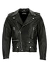 Saint Laurent Men Black Leather Jacket by Luosophy