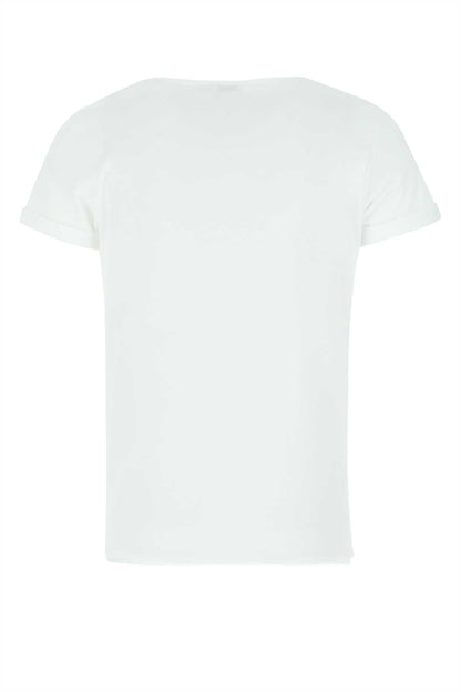 Saint Laurent Men White Cotton T-Shirt by Luosophy