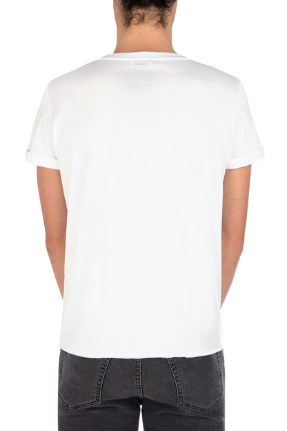 Saint Laurent Men White Cotton T-Shirt by Luosophy