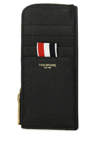 Thom Browne Women Black Leather Coin Purse by Luosophy