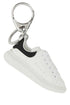 Alexander Mcqueen Men White Leather Key Ring by Luosophy