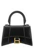 Balenciaga Women Black Leather Xs Hourglass Handbag by Luosophy