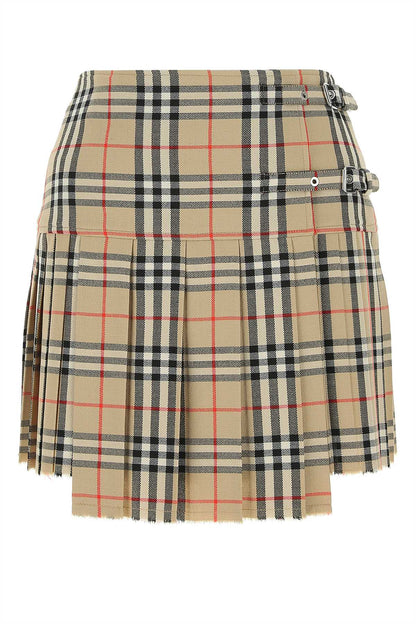 Burberry Women Embroidered Wool Mini Skirt by Luosophy
