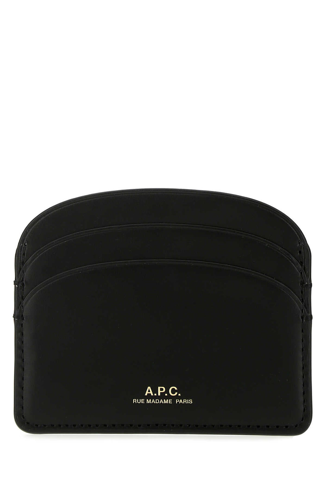 A.P.C. Women Black Leather Card Holder by Luosophy