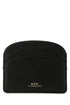A.P.C. Women Black Leather Card Holder by Luosophy