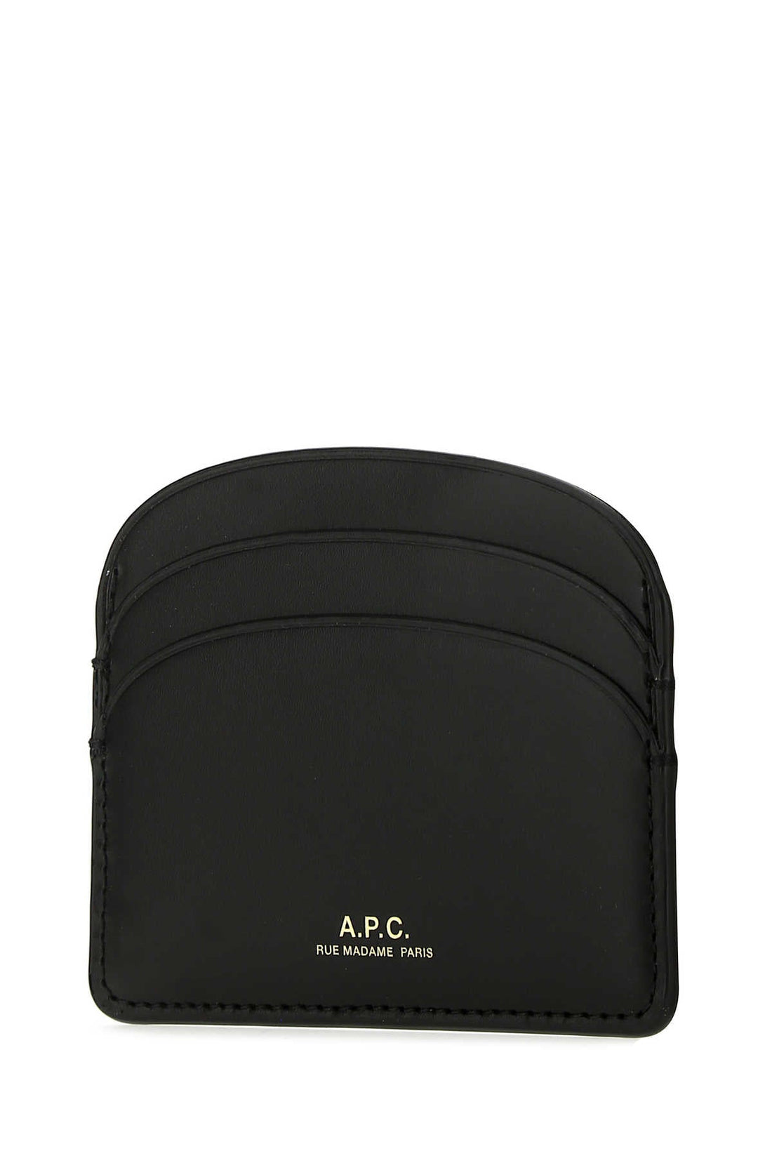 A.P.C. Women Black Leather Card Holder by Luosophy