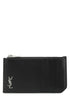 Saint Laurent Men Black Leather Card Holder by Luosophy