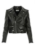Saint Laurent Women Black Nappa Leather Jacket by Luosophy