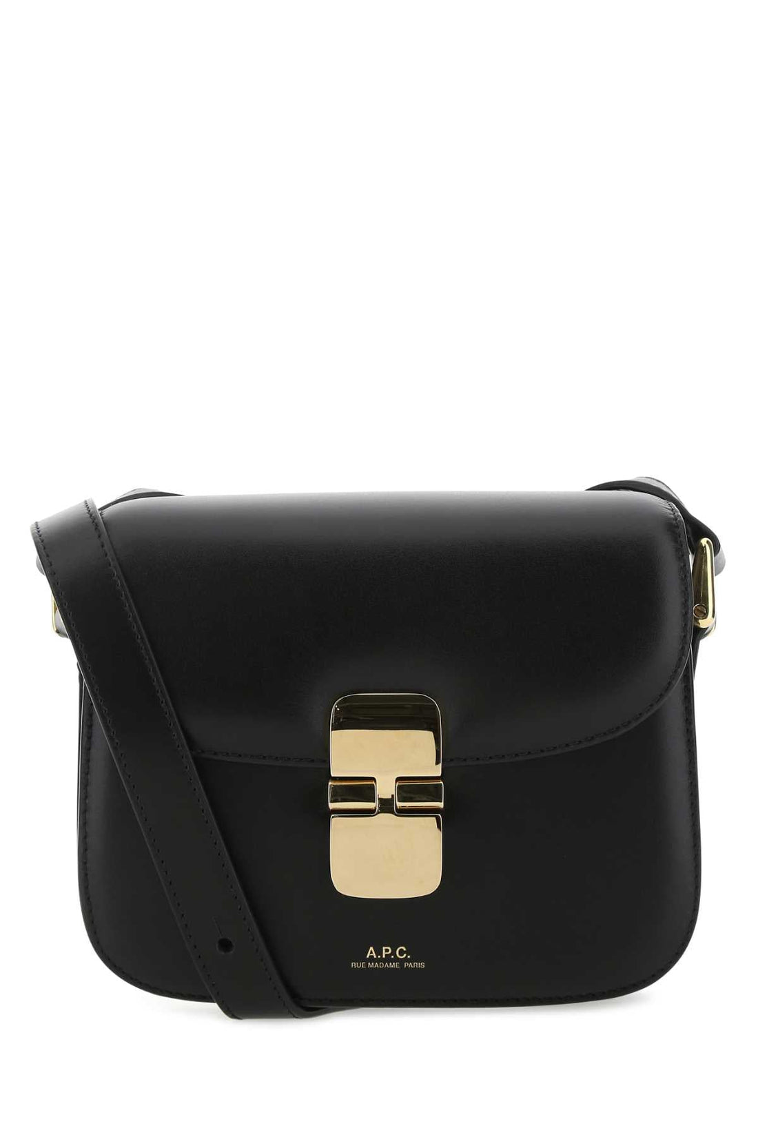 A.P.C. Women Black Leather Mini Grace Crossbody Bag by Luosophy