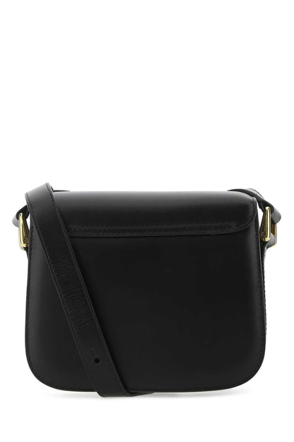 A.P.C. Women Black Leather Mini Grace Crossbody Bag by Luosophy