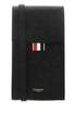 Thom Browne Men Black Leather Phone Holder by Luosophy