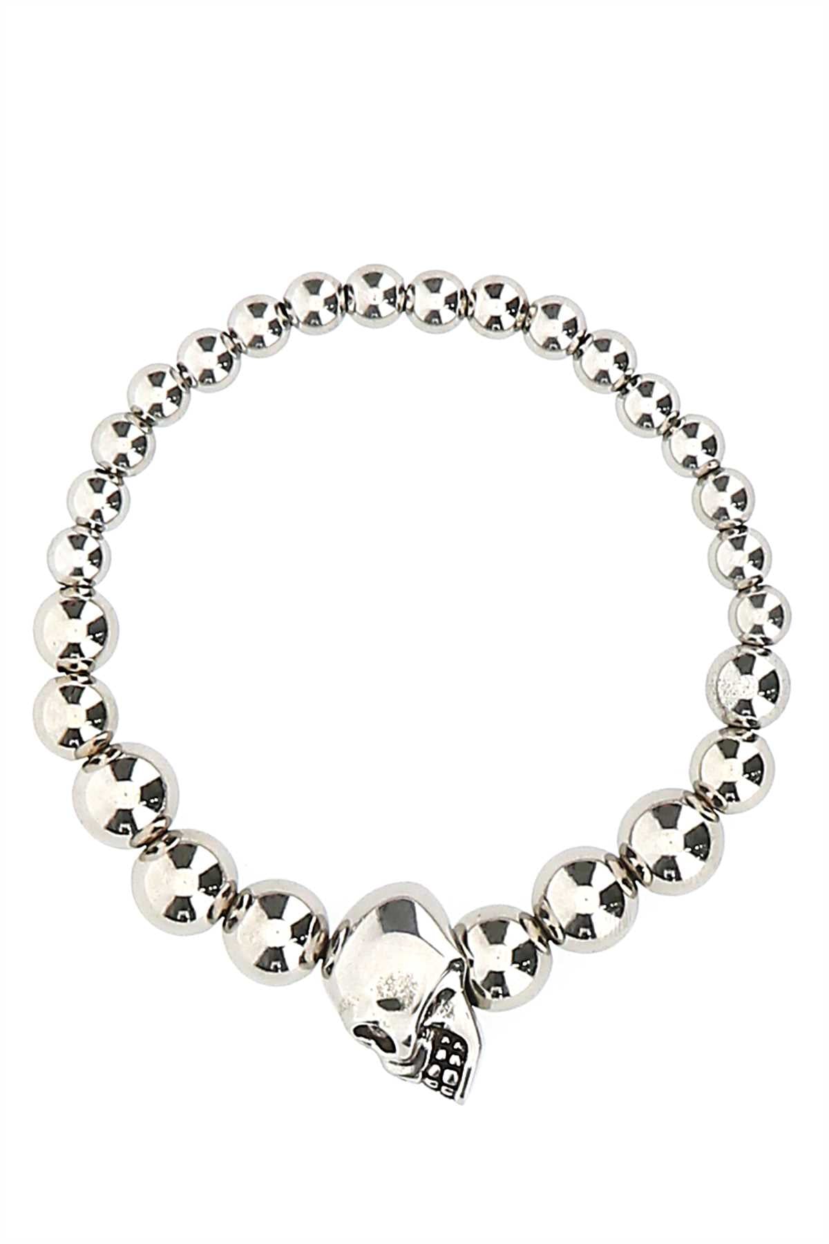 Alexander Mcqueen Men Silver Metal Bracelet by Luosophy