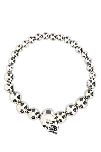 Alexander Mcqueen Men Silver Metal Bracelet by Luosophy