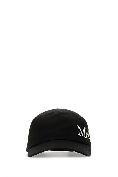 Alexander Mcqueen Men Black Gabardine Baseball Cap by Luosophy