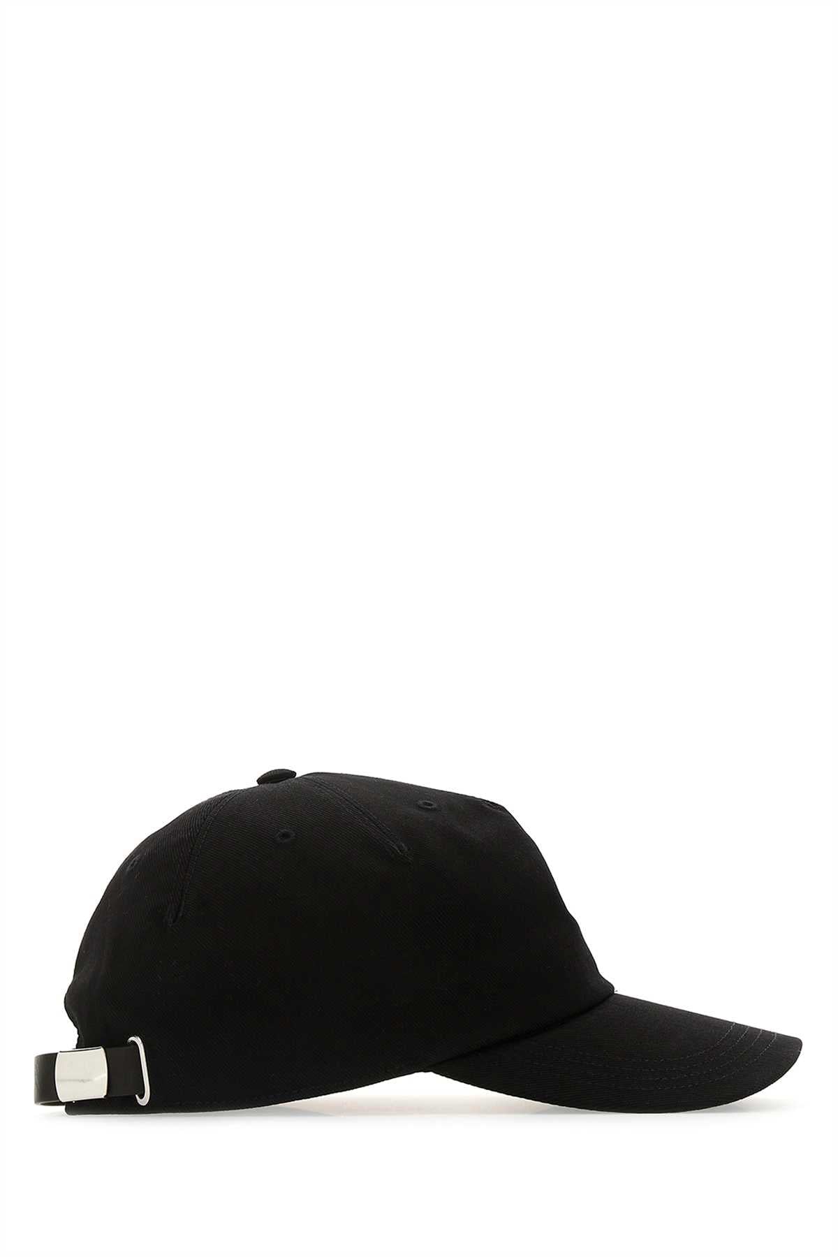 Alexander Mcqueen Men Black Gabardine Baseball Cap by Luosophy