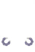 Bottega Veneta Women Lilac Nappa Leather And 925 Silver Earrings by Luosophy