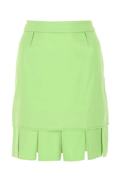 Bottega Veneta Women Pastel Green Stretch Viscose Miniskirt by Luosophy