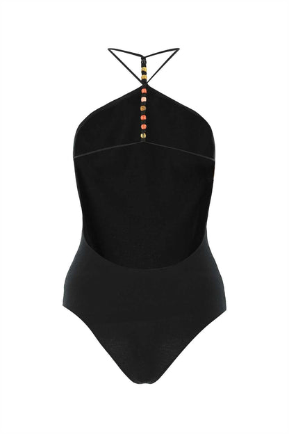 Bottega Veneta Women Black Stretch Cashmere Blend Bodysuit by Luosophy