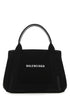Balenciaga Women Black Canvas Small Cabas Navy Handbag by Luosophy