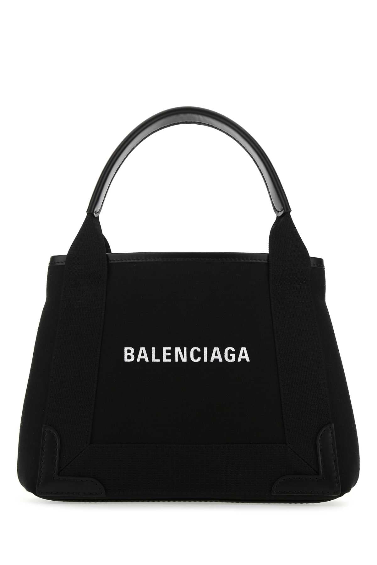 Balenciaga Women Black Canvas Cabas Navy Xs Handbag by Luosophy
