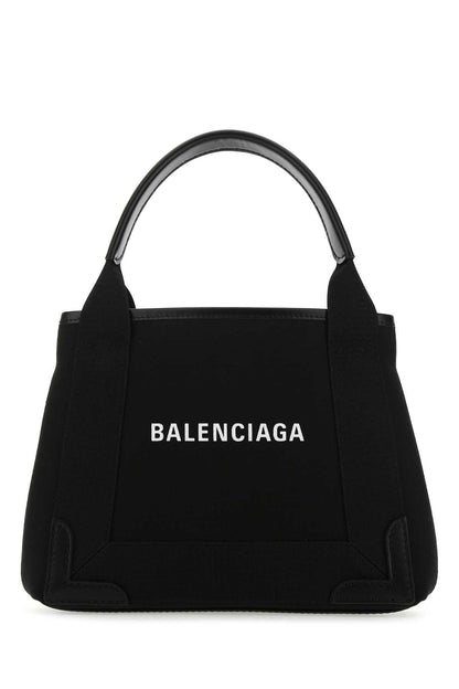 Balenciaga Women Black Canvas Cabas Navy Xs Handbag by Luosophy