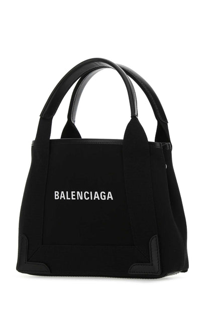 Balenciaga Women Black Canvas Cabas Navy Xs Handbag by Luosophy