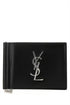 Saint Laurent Men Black Leather Card Holder by Luosophy