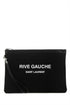 Saint Laurent Men Black Canvas Rive Gauche Clutch by Luosophy