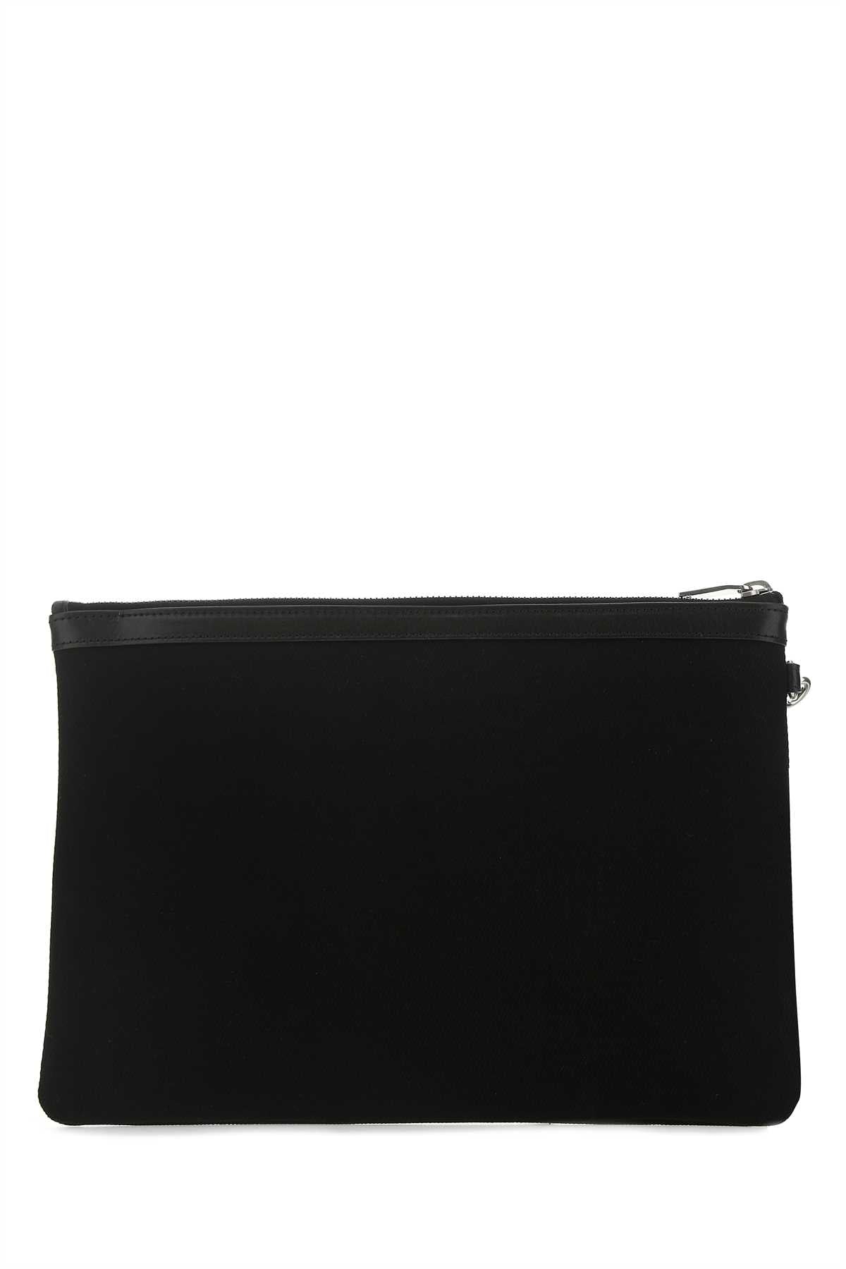 Saint Laurent Men Black Canvas Rive Gauche Clutch by Luosophy