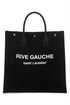 Saint Laurent Men Black Canvas Rive Gauche Shopping Bag by Luosophy
