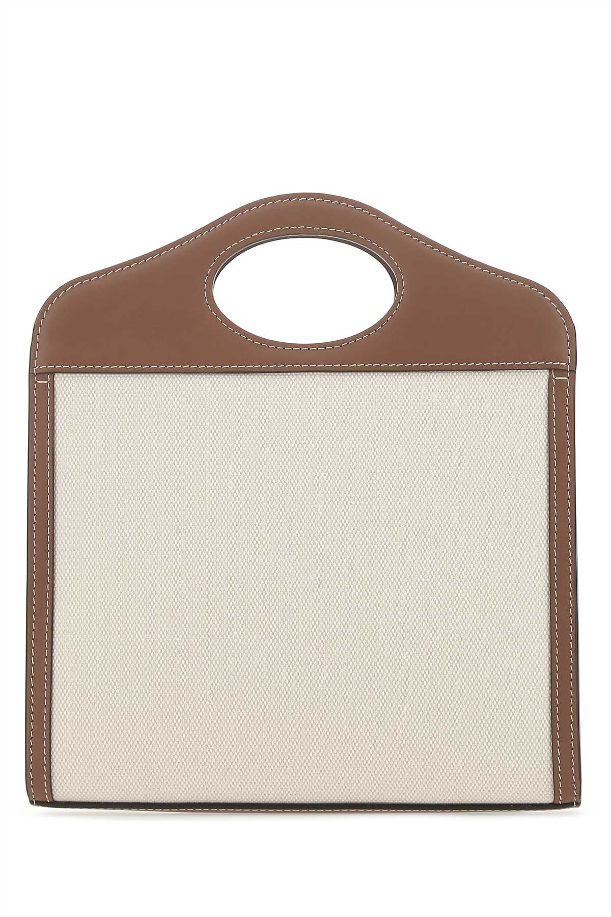Burberry Women Two-Tone Canvas And Leather Mini Pocket Handbag by Luosophy