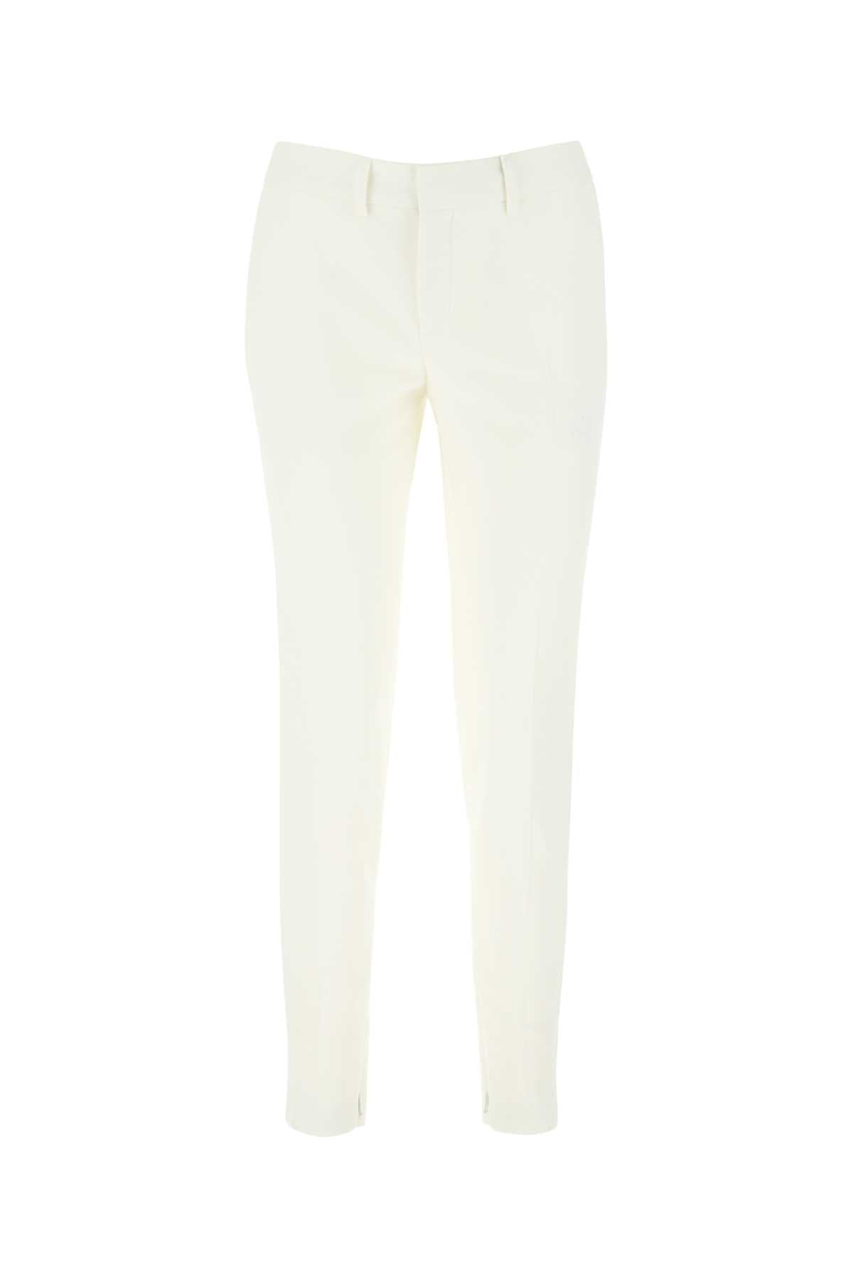 Saint Laurent Women Ivory Wool Pant by Luosophy