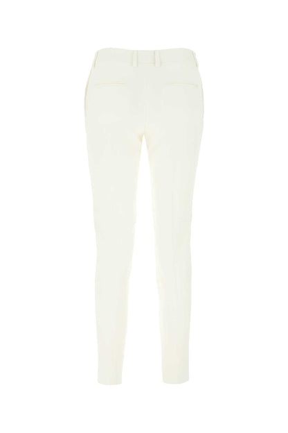 Saint Laurent Women Ivory Wool Pant by Luosophy