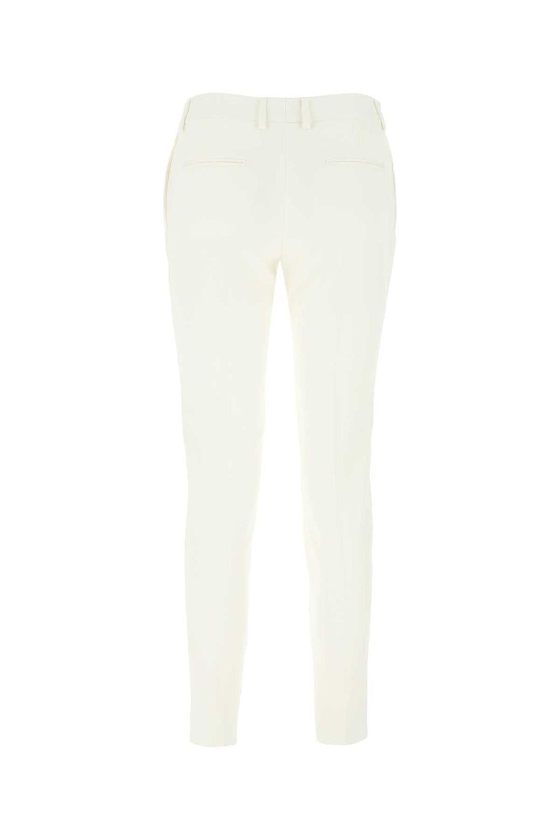 Saint Laurent Women Ivory Wool Pant