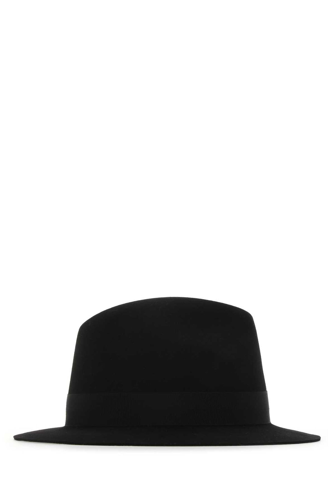 Saint Laurent Women Black Felt Fedora Hat by Luosophy