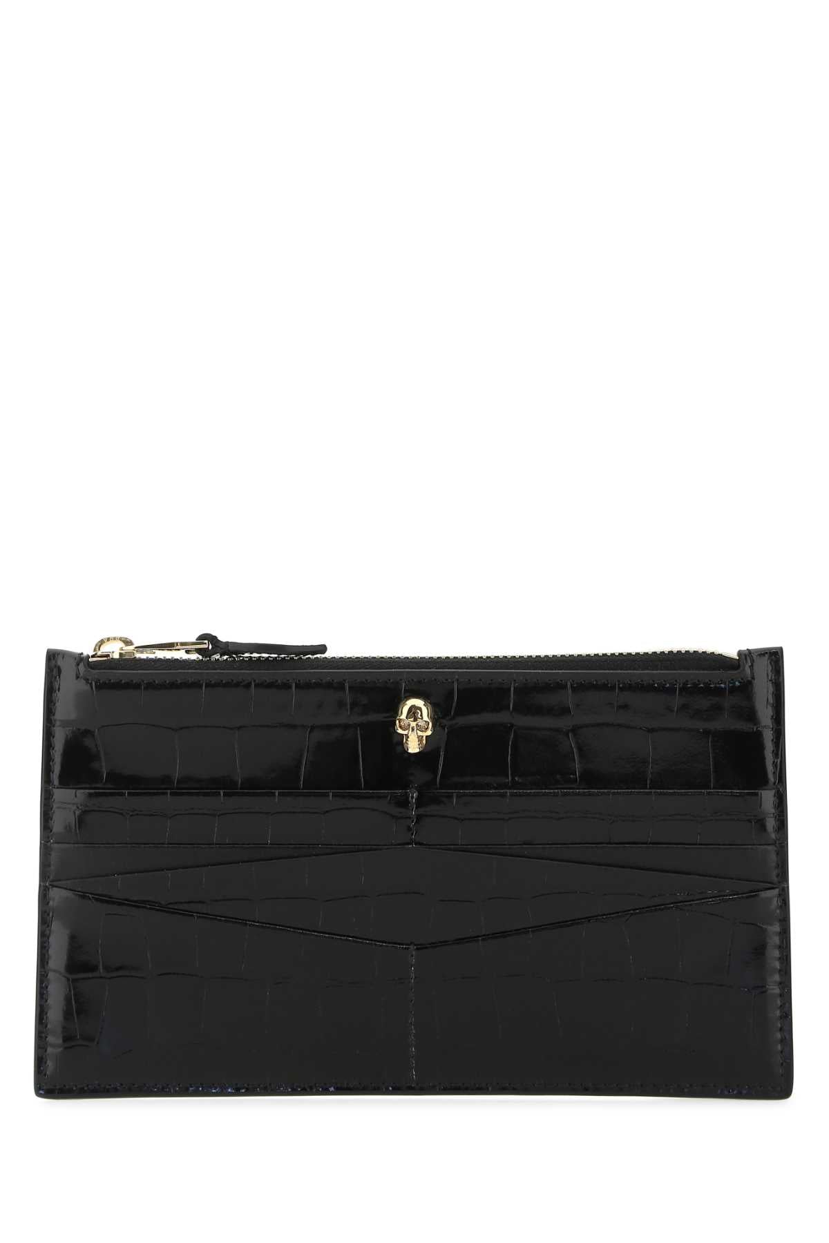 Alexander Mcqueen Women Black Leather Pouch by Luosophy