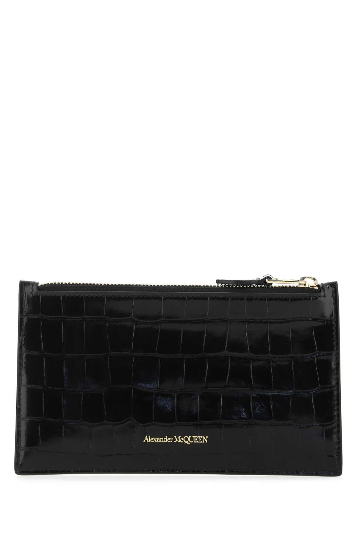 Alexander Mcqueen Women Black Leather Pouch by Luosophy