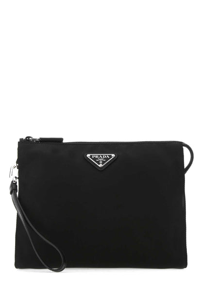 Prada Men Black Re-Nylon Clutch by Luosophy