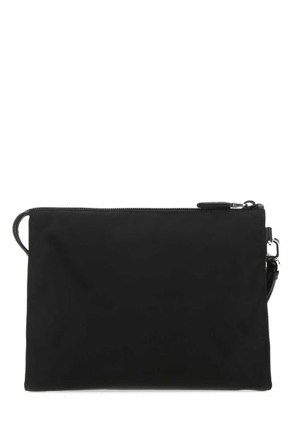 Prada Men Black Re-Nylon Clutch by Luosophy