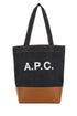 A.P.C. Men Two-Tone Denim And Leather Axelle Shopping Bag by Luosophy
