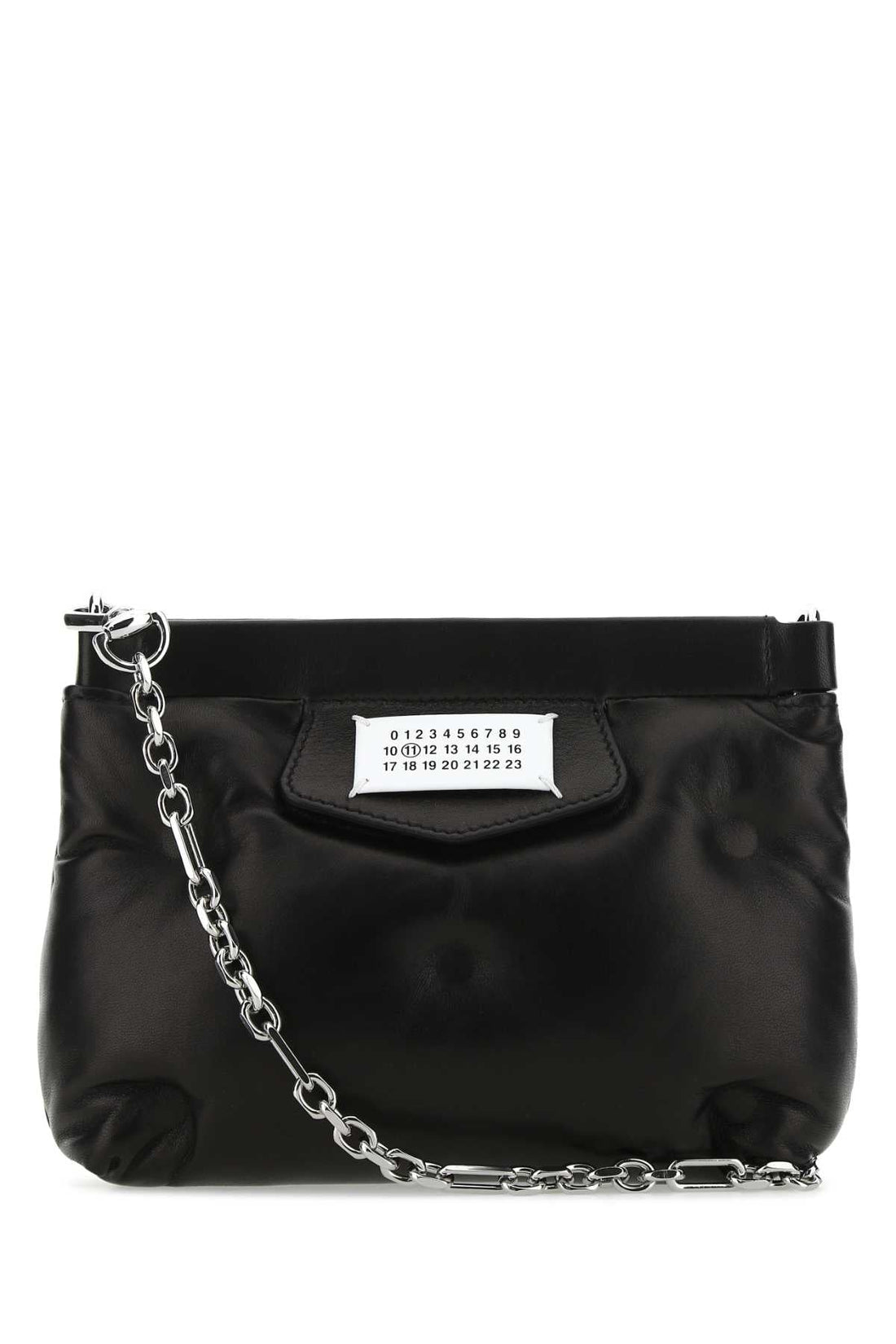 Maison Margiela Women Black Nappa Leather Glam Slam Red Carpet Clutch by Luosophy