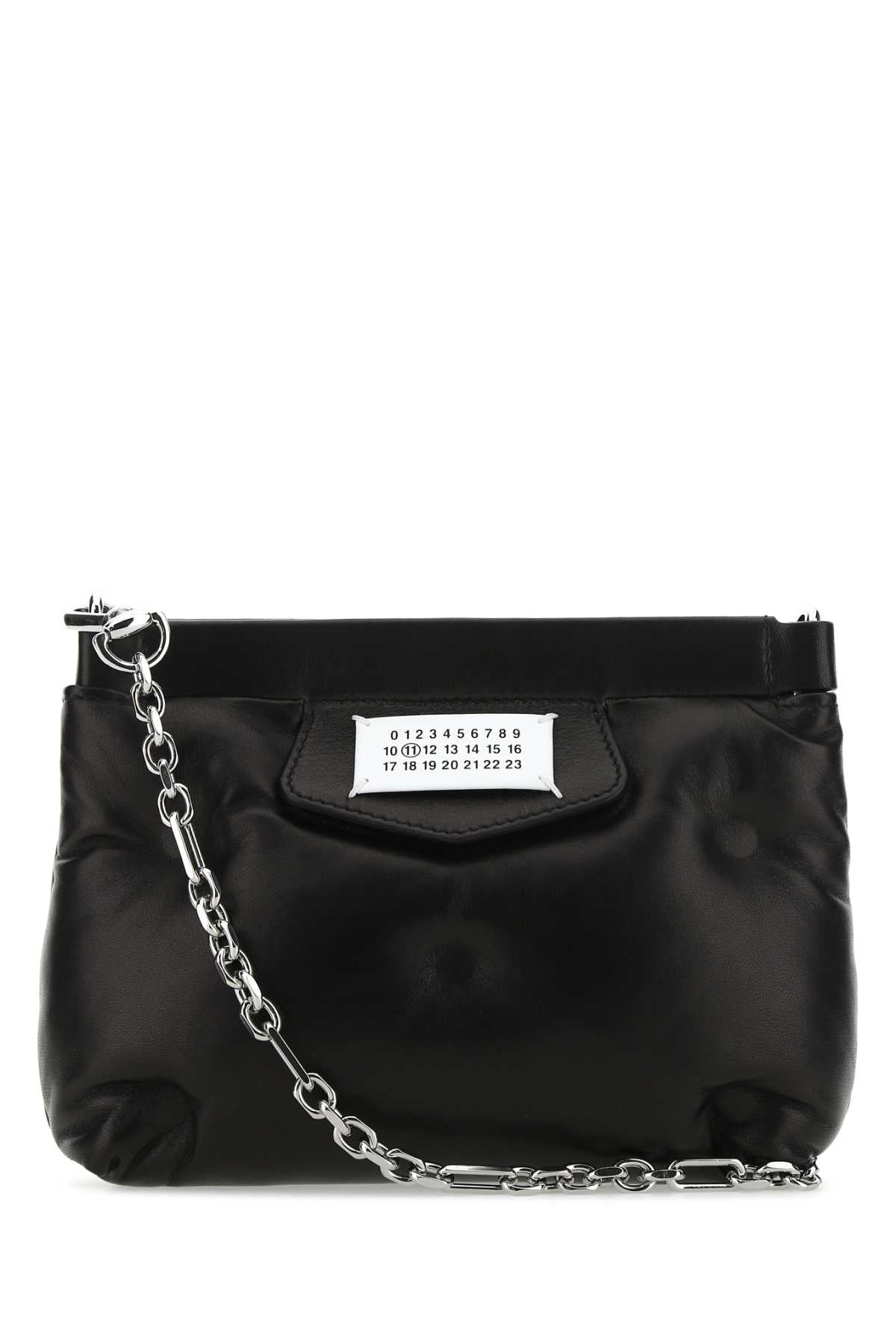 Maison Margiela Women Black Nappa Leather Glam Slam Red Carpet Clutch by Luosophy