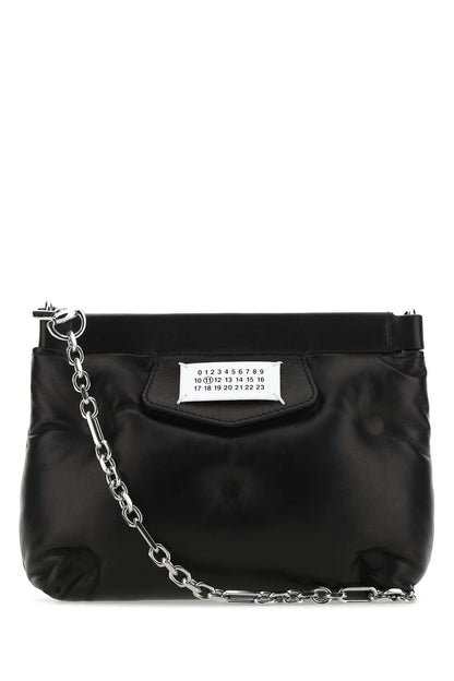 Maison Margiela Women Black Nappa Leather Glam Slam Red Carpet Clutch by Luosophy