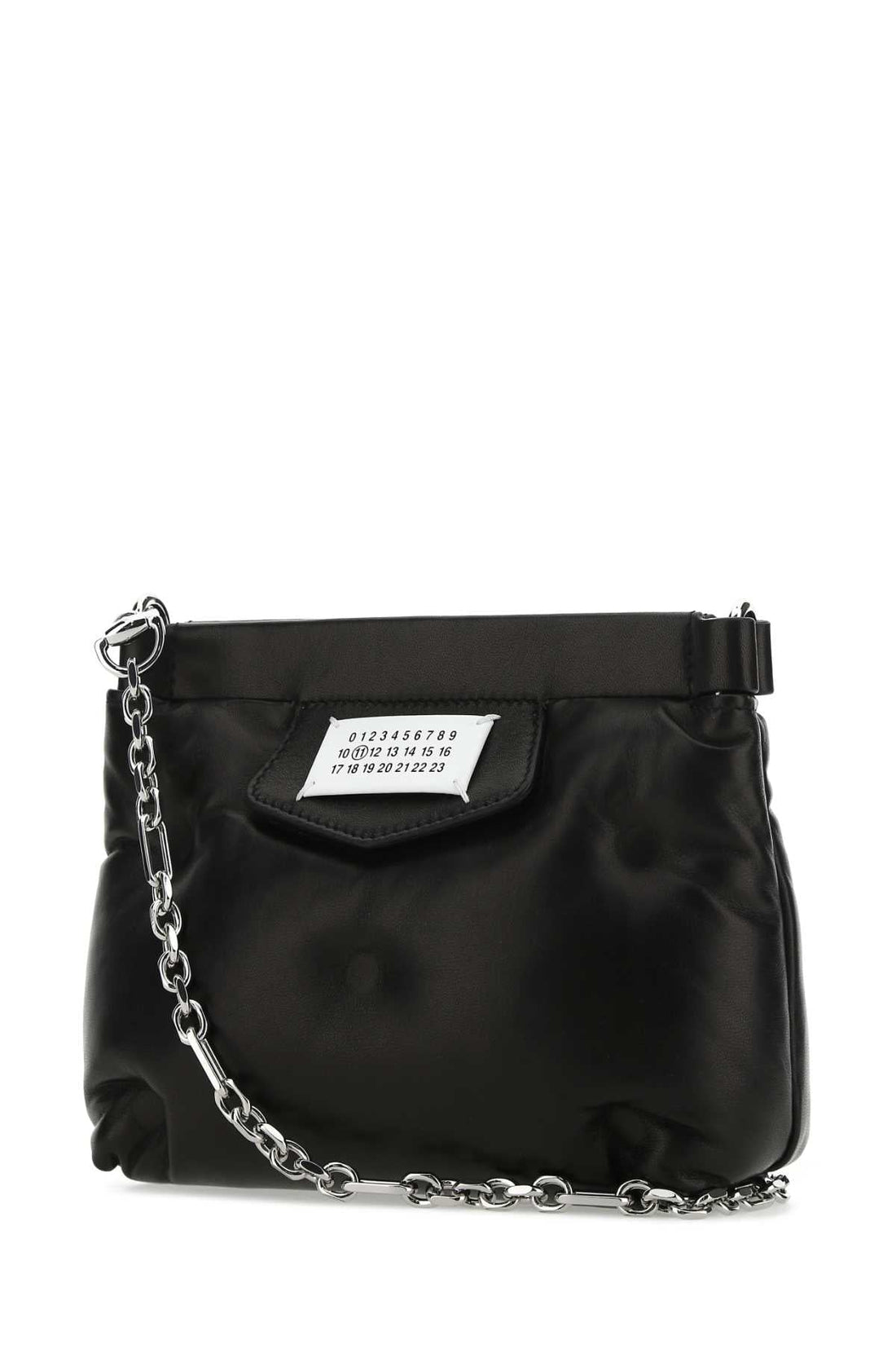 Maison Margiela Women Black Nappa Leather Glam Slam Red Carpet Clutch by Luosophy