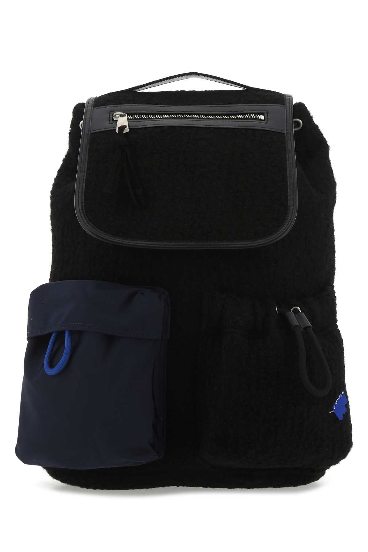 Ader Error Men Black Boucle Backpack by Luosophy