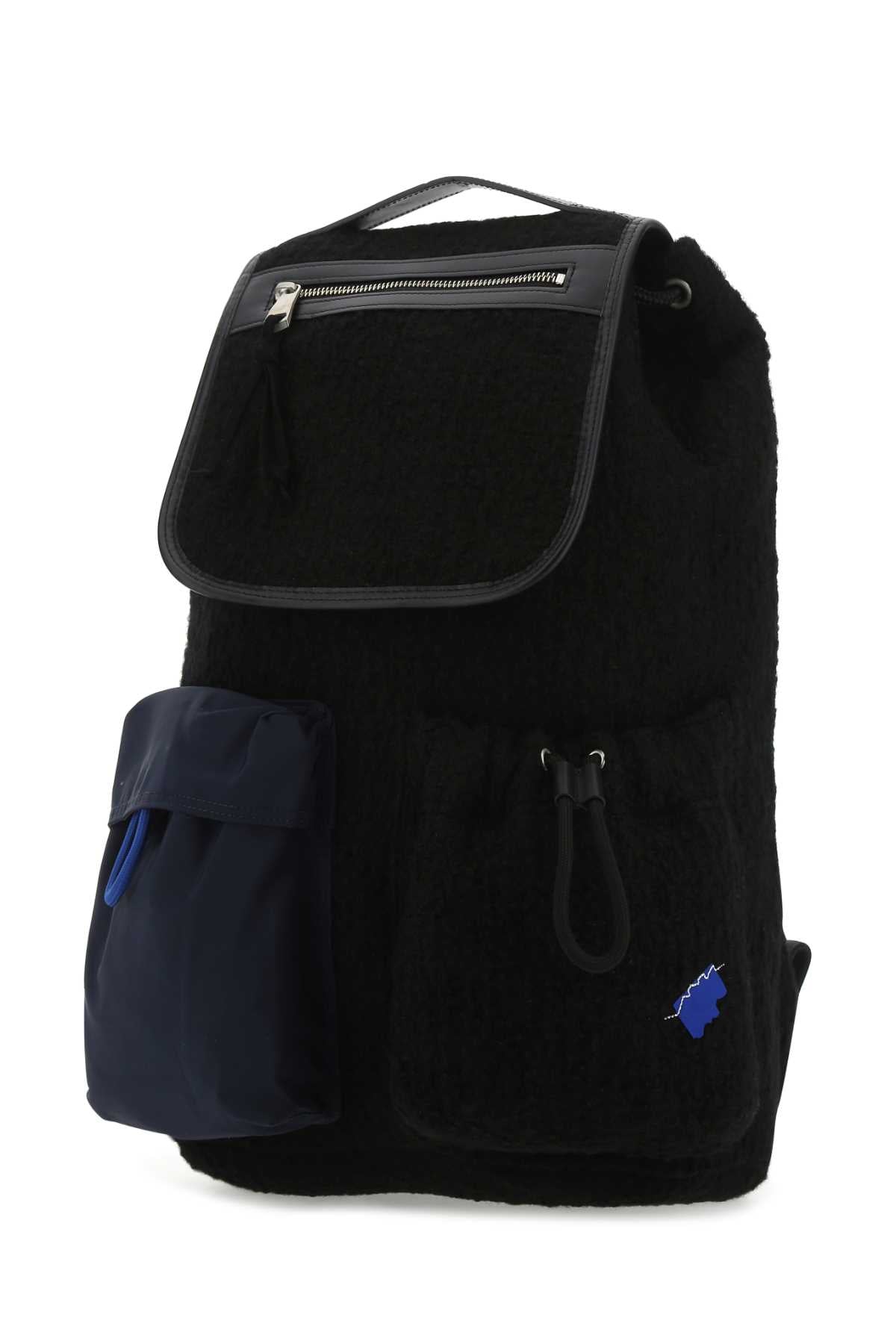 Ader Error Men Black Boucle Backpack by Luosophy