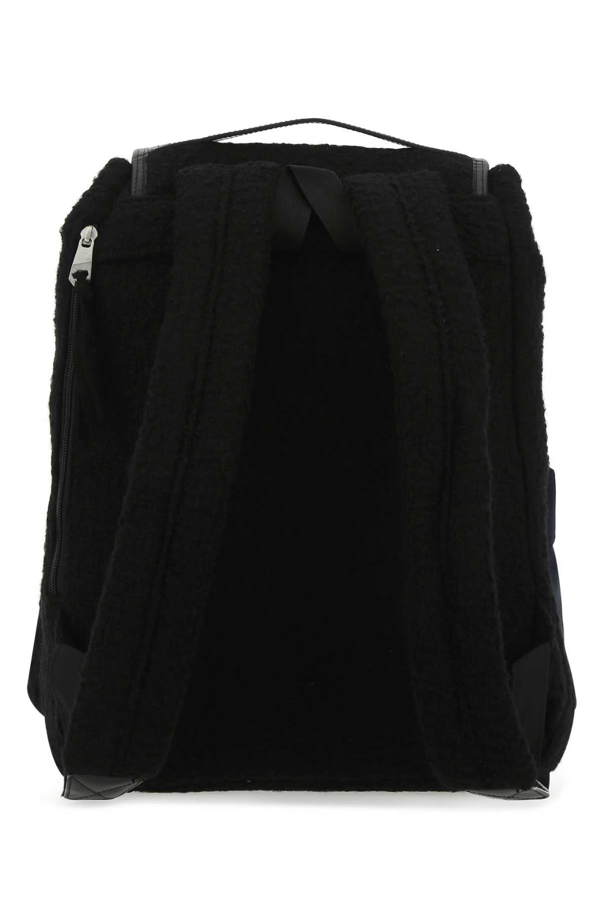 Ader Error Men Black Boucle Backpack by Luosophy